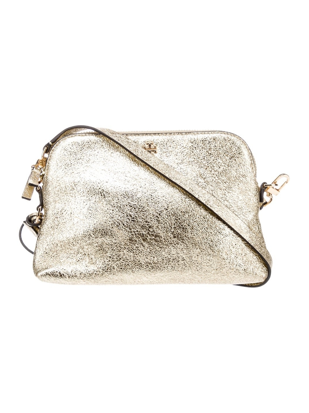 Tory Burch Gold Metallic Leather Crossbody